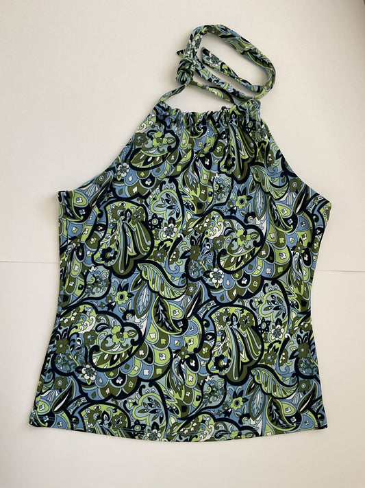 Ann Taylor Build Up Bra Halter Women’s Blouse Size L.