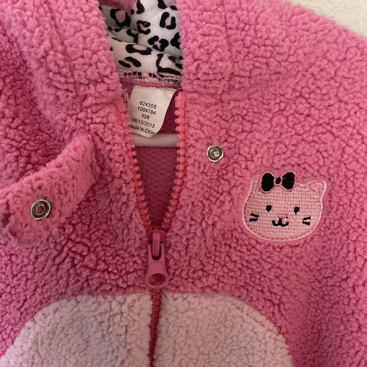 Plushy Hello Kitty Pink Onesie Newborn.