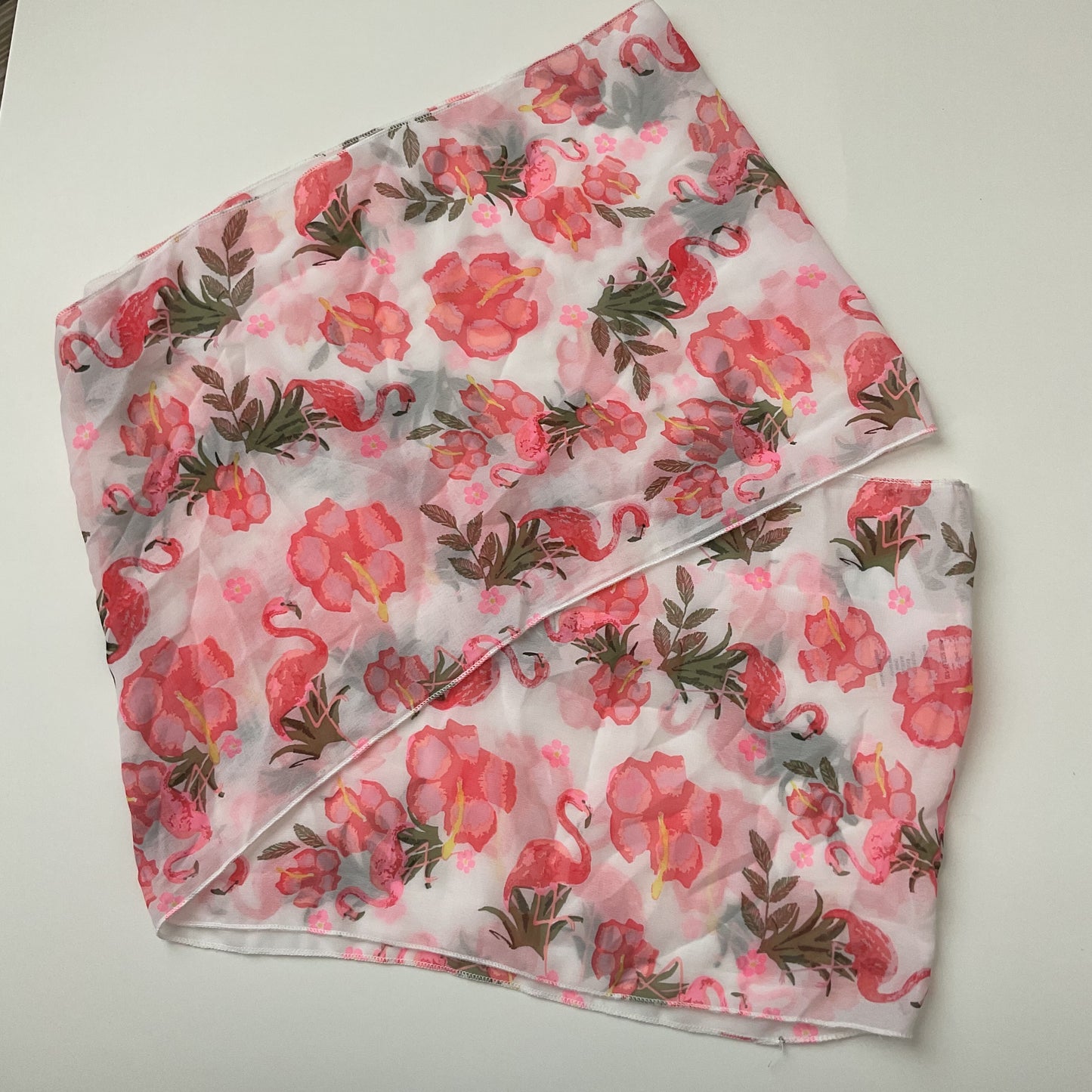 Tulips & Flamingos Summer Infinity Scarf One Size(7-12).