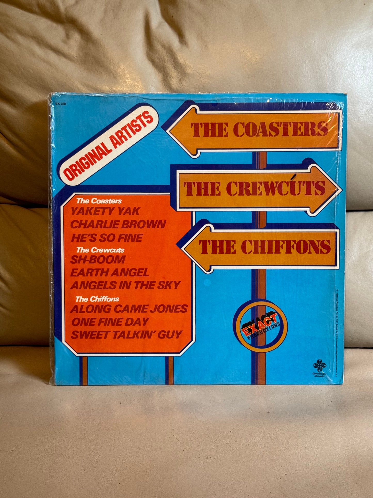 THE COASTERS, CREWCUTS & CHIFFONS original artists LP EX 238 Vinyl 1980