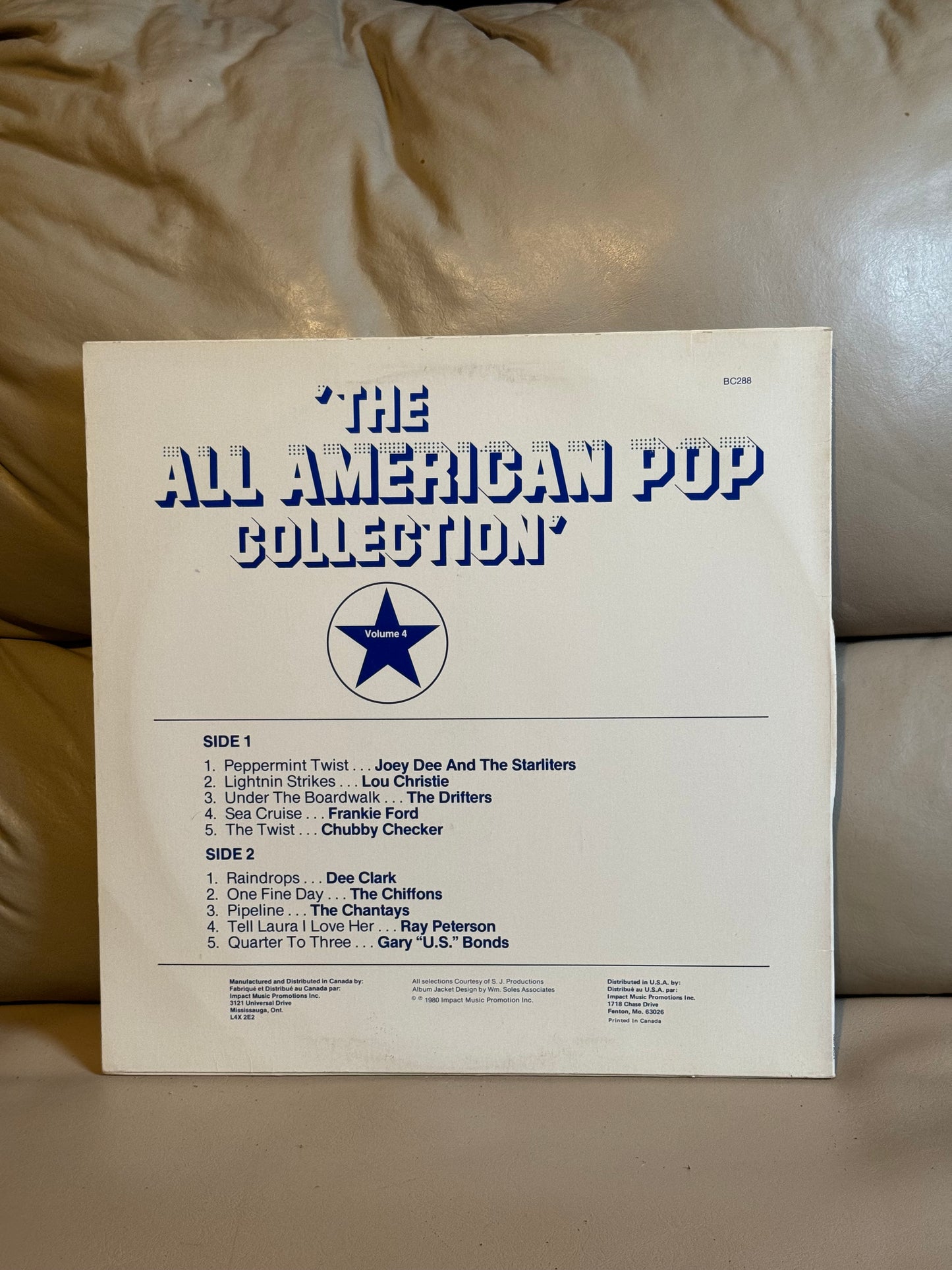 Vintage Vinyl LP The All American Pop Collection Volume 4 Impact BC288 1980