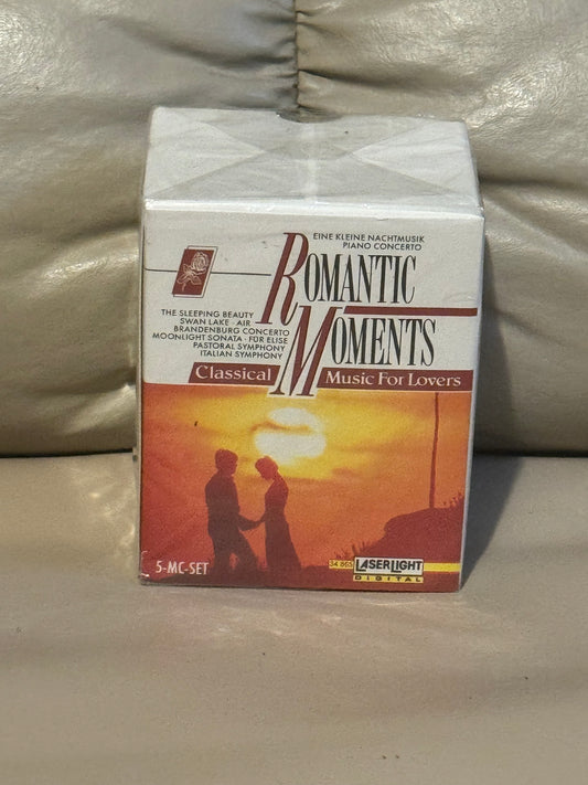 Romantic Moments classical laserlight beetoven mozart bach 5 tapes factory seale