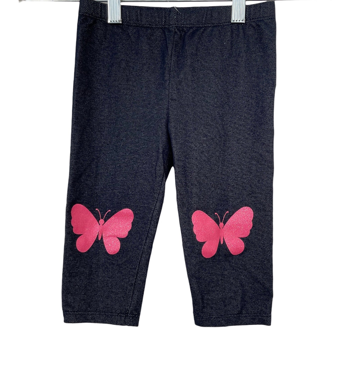 Wonder Nation Stamped Butterfly Girls Legging Capri Size T4/NP4.