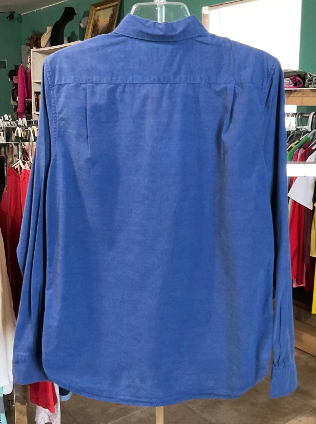 Denim & Flower Classic Blue Button Down Shirt Size S