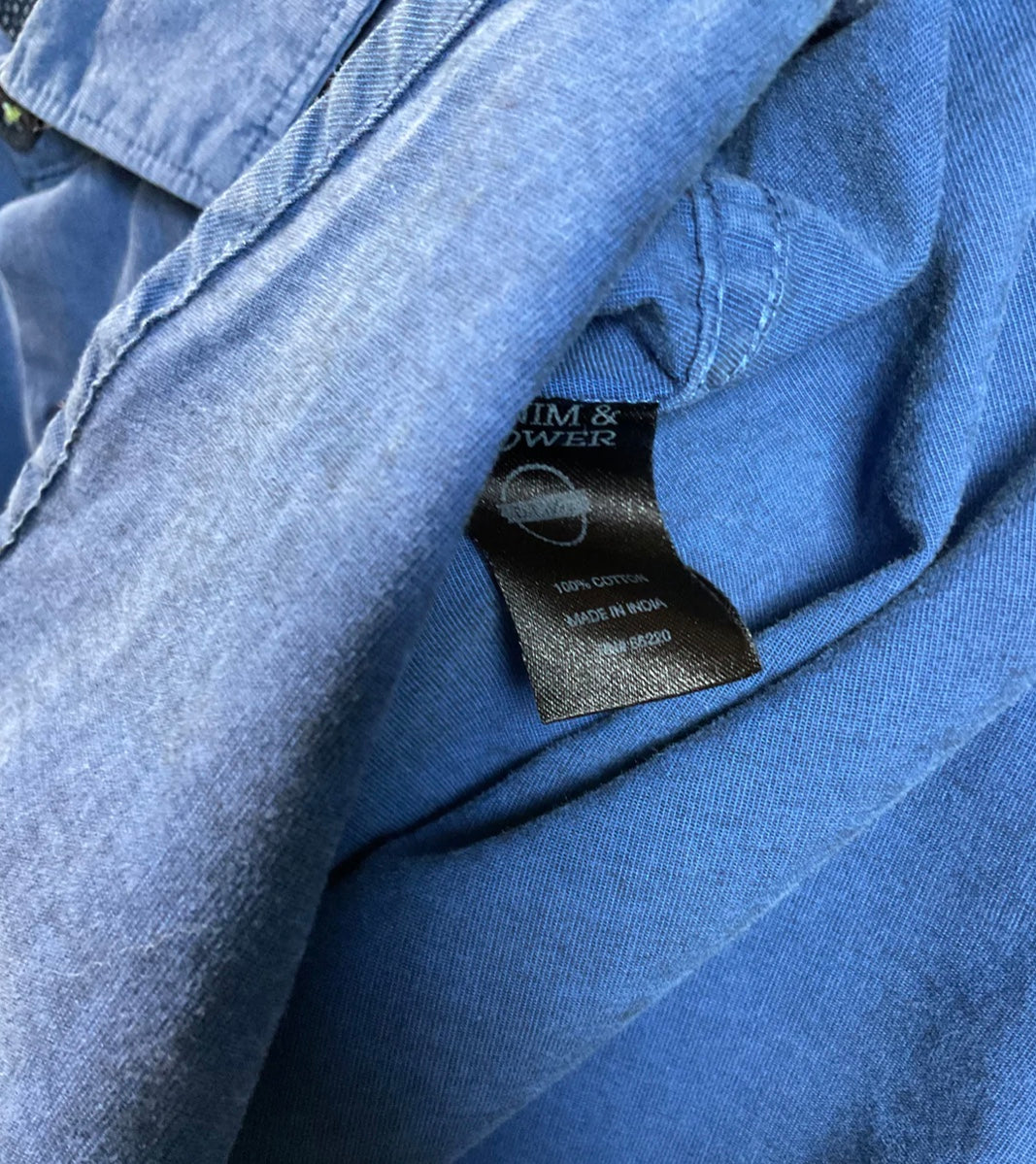 Denim & Flower Classic Blue Button Down Shirt Size S