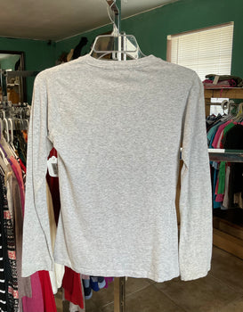 Tresics Basic Long Sleeve Gray Active Women’s Shirt Size L