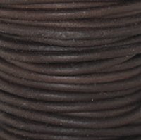 Round Leather Cord, 1.0mm, 2 Meter Pack