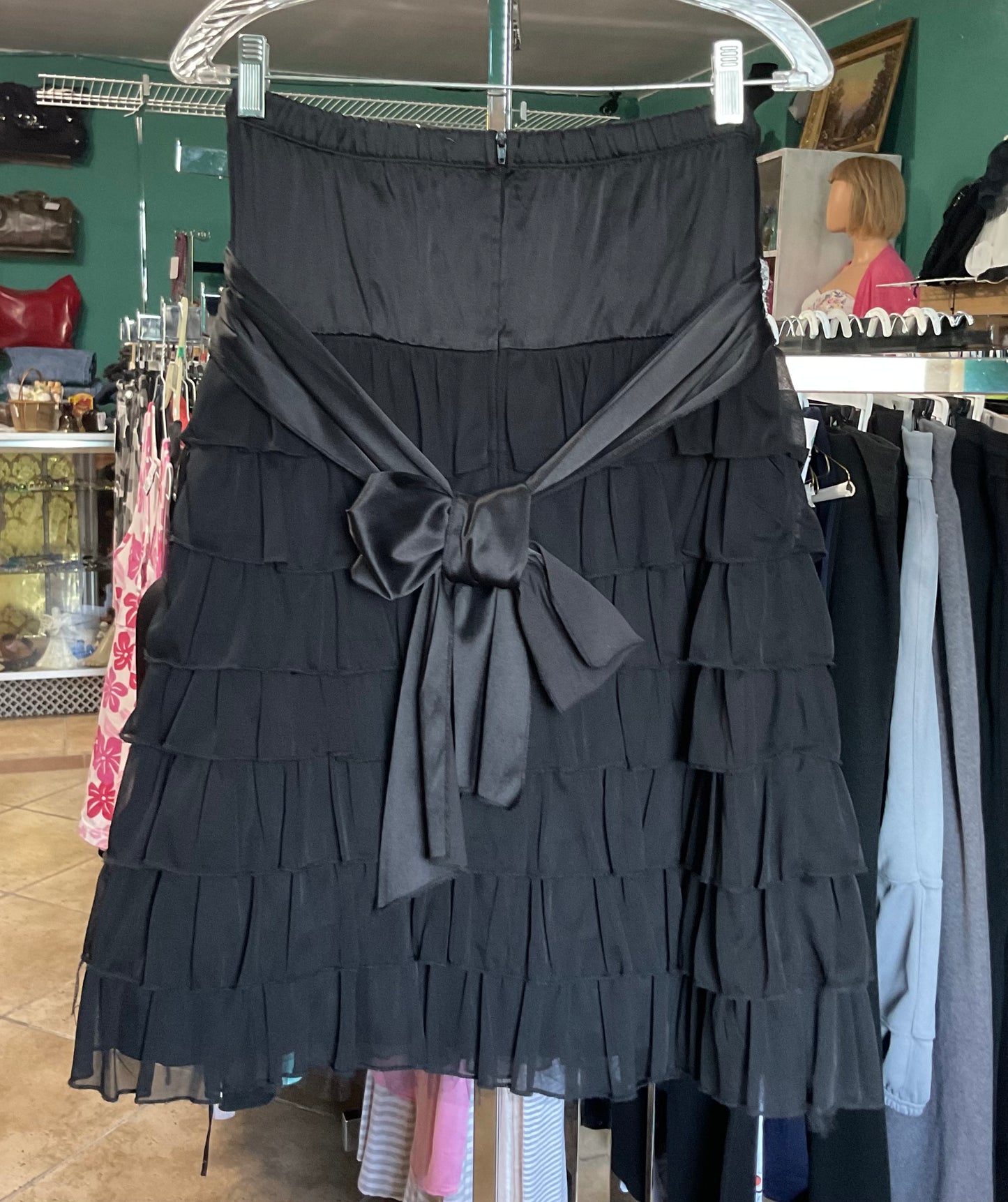 Ruby Roll Women’s Ruffled Chiffon Strapless Evening Dress Size 11
