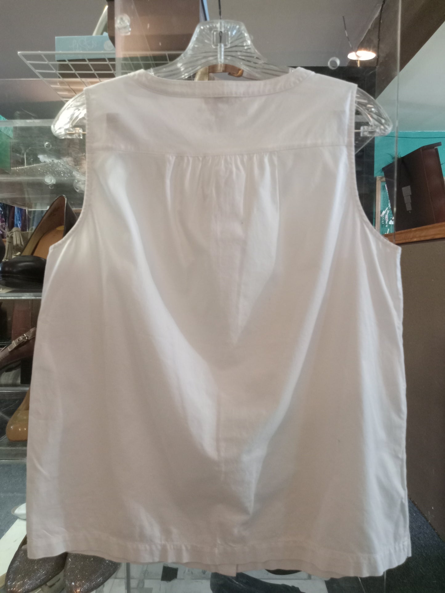 Loft Sleeveless White Blouse Size S