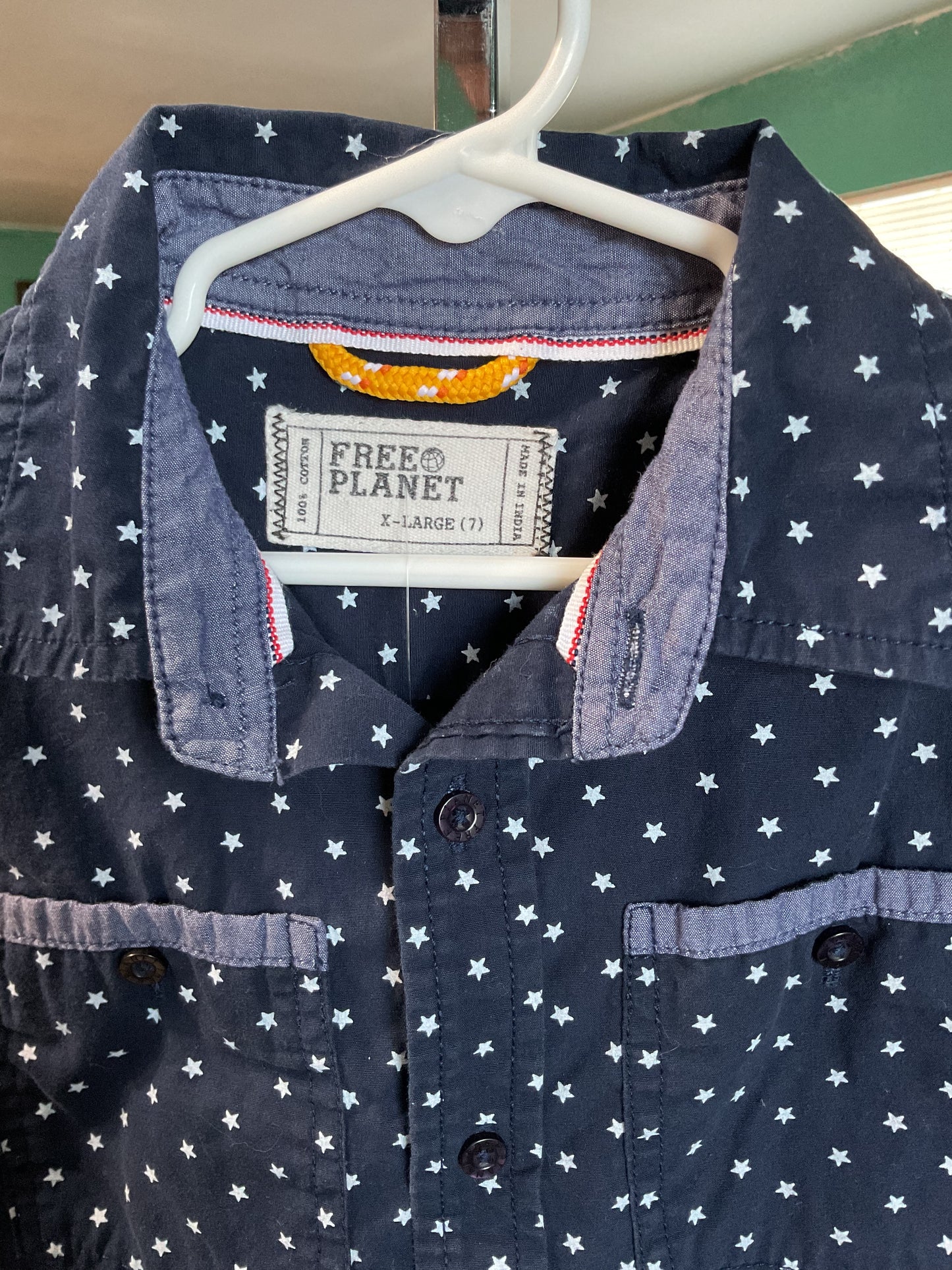 Free Planet Classic Button Down Boys Dress Shirt Size XL(7)