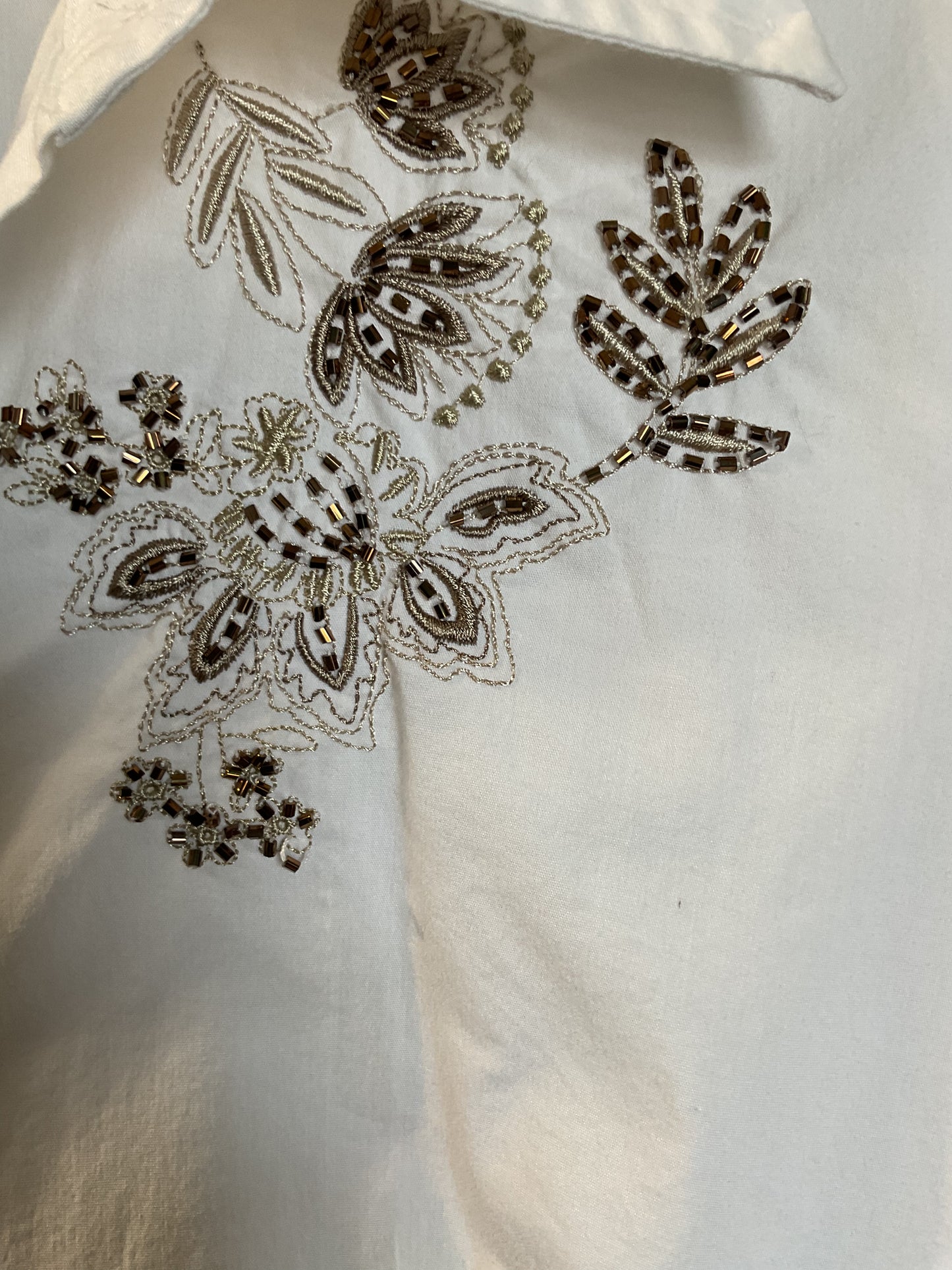 Petite Sophisticated Embroidered Blouse Size 4P