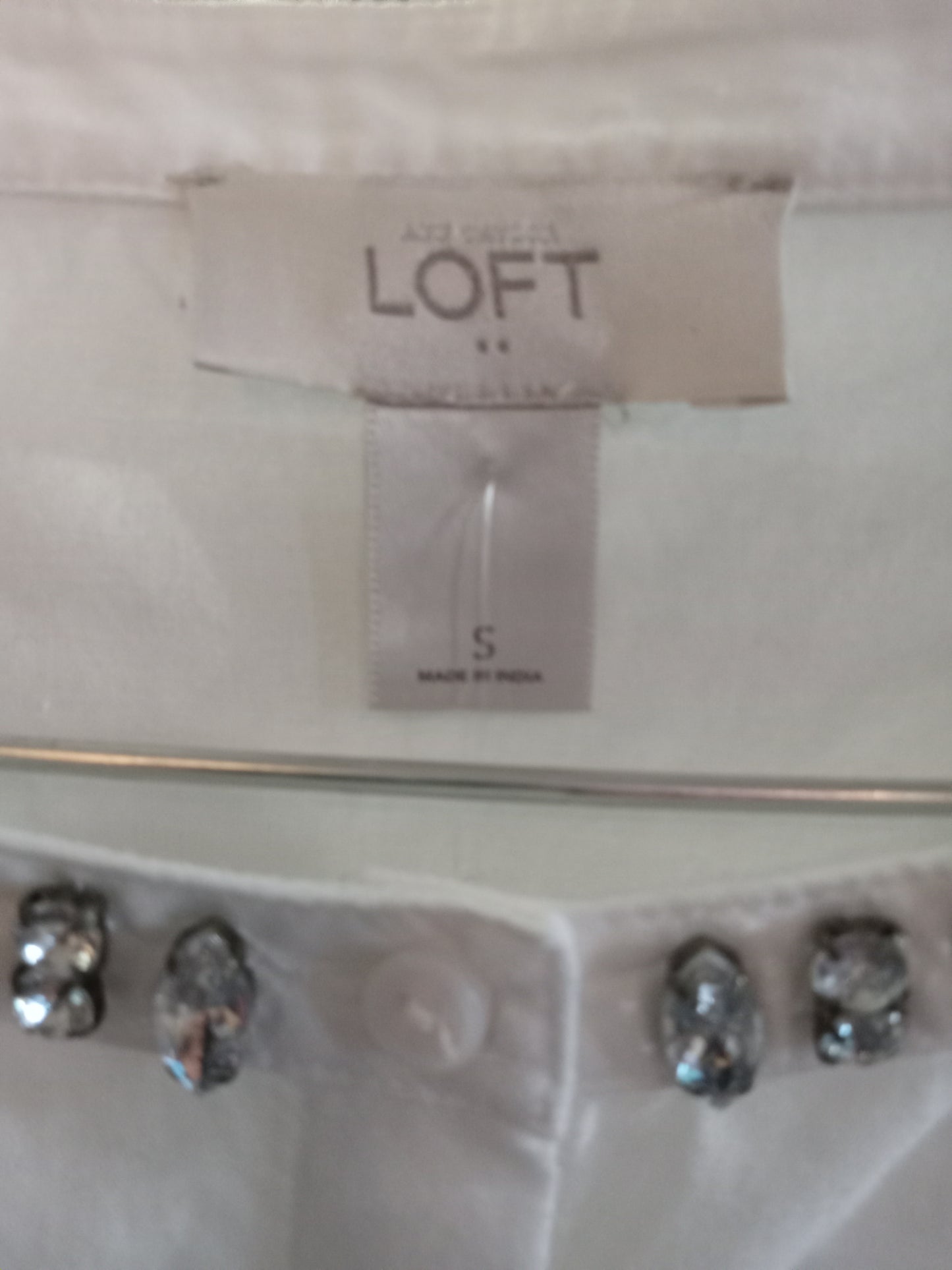 Loft Sleeveless White Blouse Size S