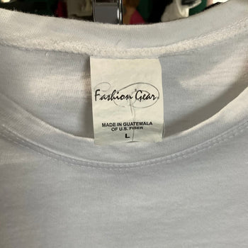 Fashion Gear White Graphic Jr’s T-shirt Size L