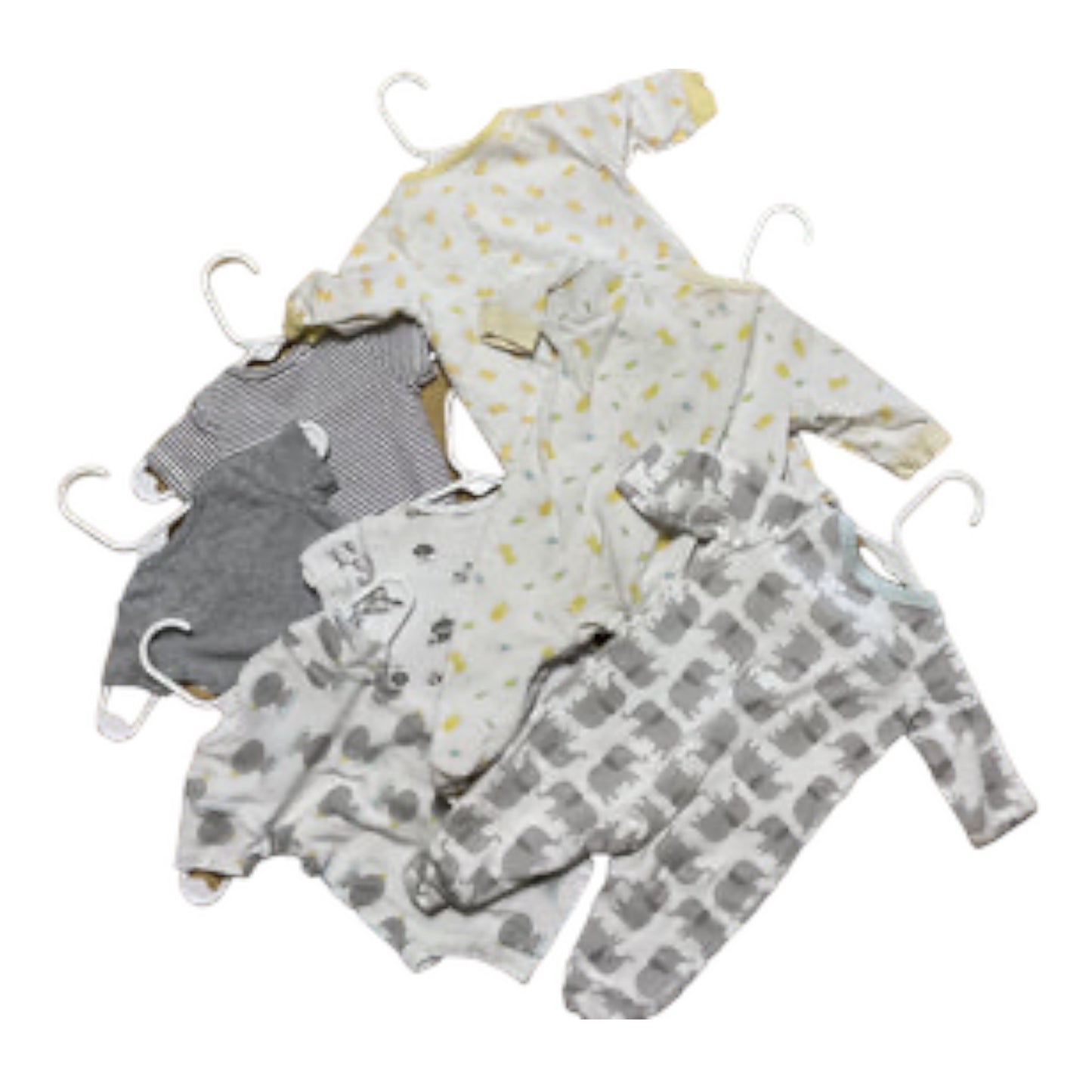 Neutral Themed 7 Piece Baby Wardrobe Size 0-3 Months