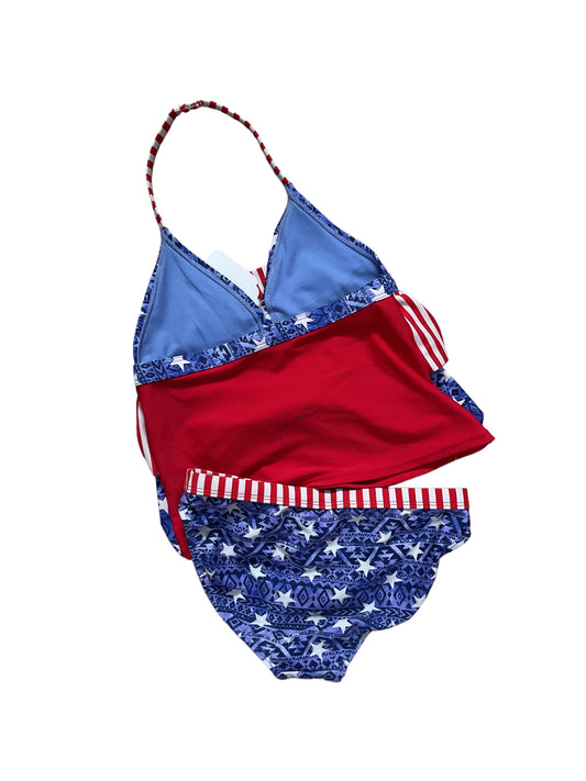 2 Piece Girls Patriotic Swimsuit Size L(10-12)