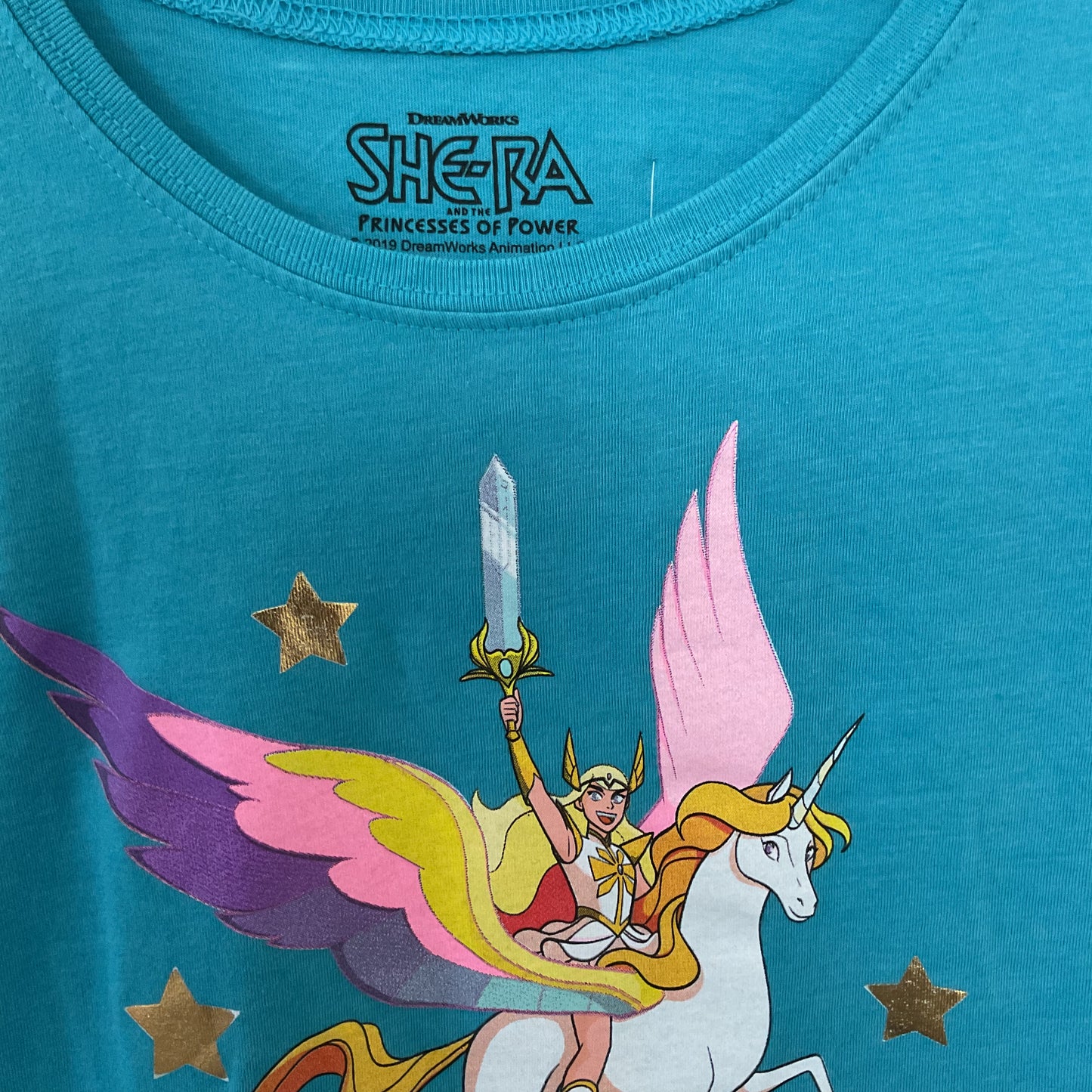 Original Dreamworks She-Ra Princess Of Power Girls T-shirt Size XL