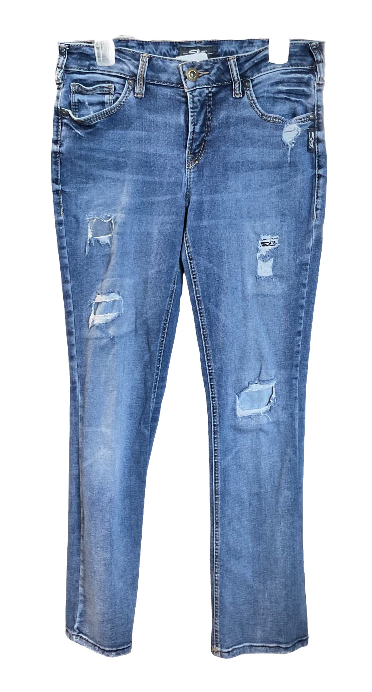 Silver Jeans Aiko Slim Boot Cut Distressed Jeans W/30 L/31