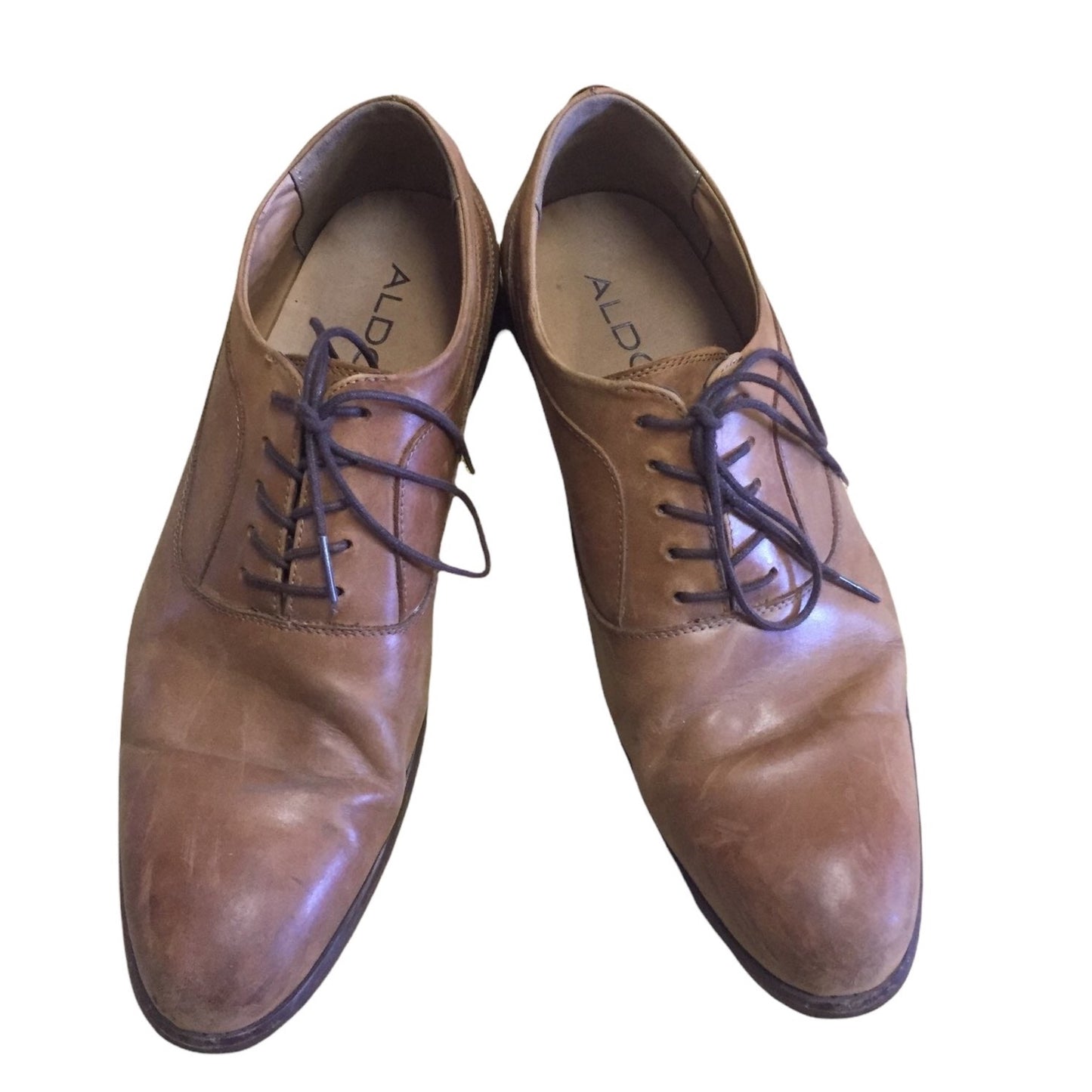 Aldo Light Brown Leather Dress Shoes Size 9 1/2