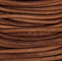 Round Leather Cord, 1.5mm, 2 Meter Pack